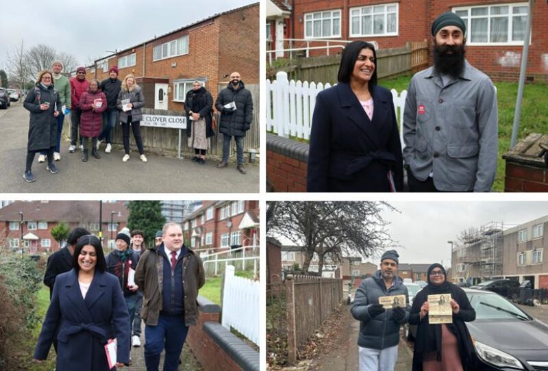 Campaigners were out all weekend delivering Shabana